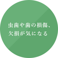 虫歯や歯の損傷、欠損が気になる
